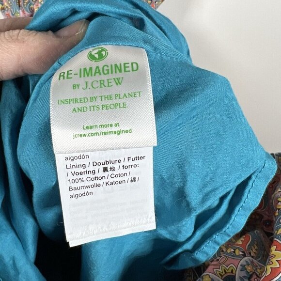 J. Crew Side Cutout Organic Cotton Dress in Liberty Giorgia Duke‎ Fabric Size 6 - Picture 10 of 16